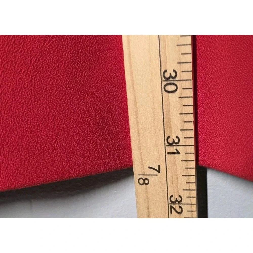 Zara Basic Red Womens Size Medium Long Blazer Inverted Collar Made in Spain